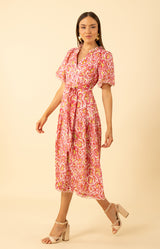 Emmalyn Linen Maxi Dress, color-pink