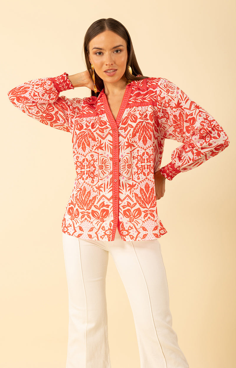 Marceline Top, color-Red