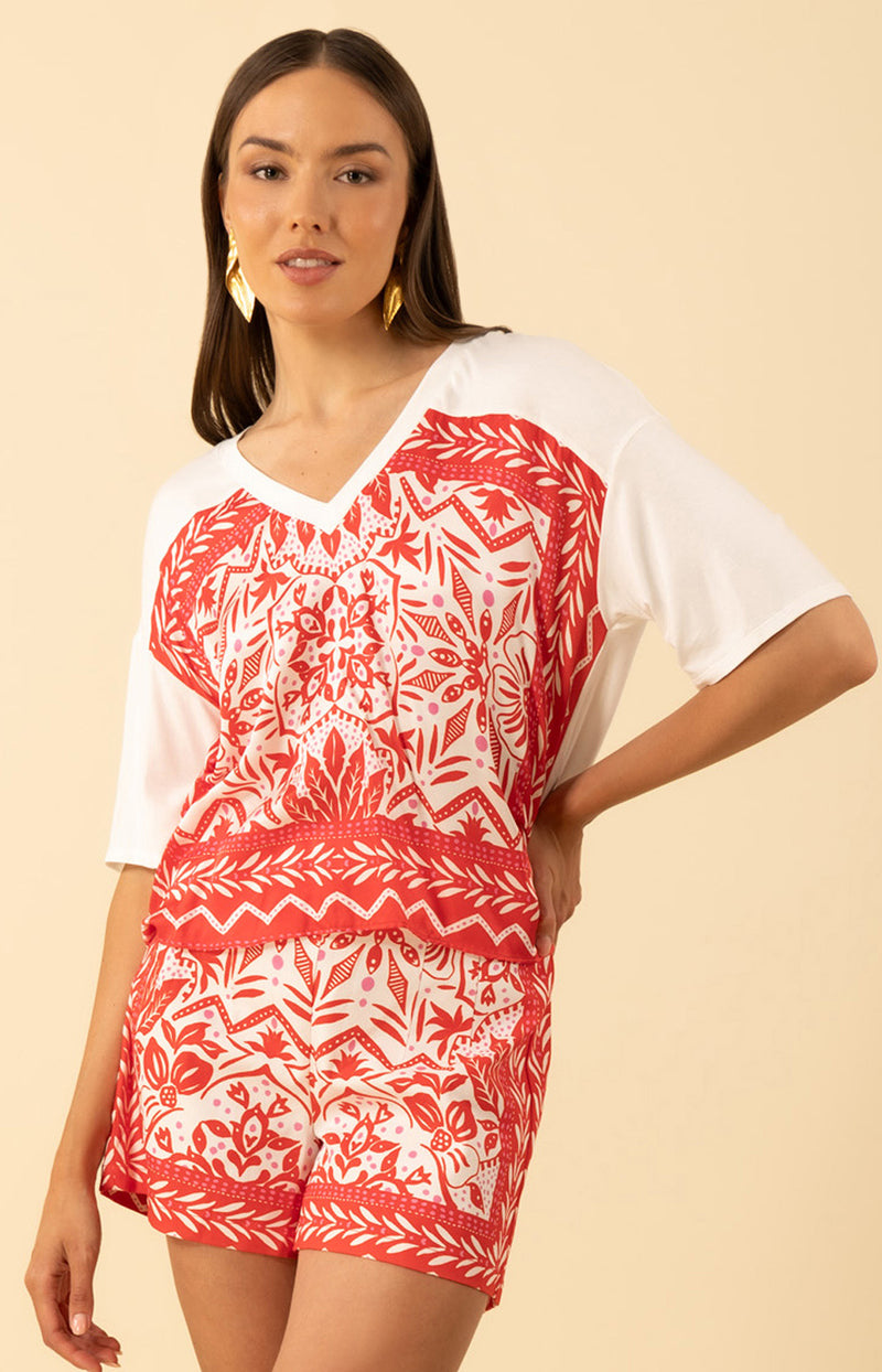 Jazmine Top, color-Red