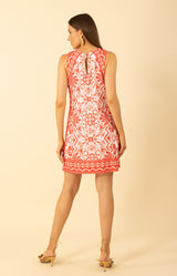 Mikaela Jersey Dress, color-Red