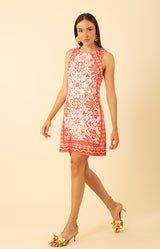 Mikaela Jersey Dress, color-Red