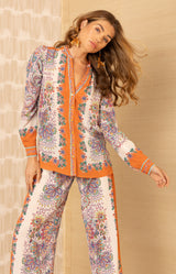Ramona Silk Top_color_Orange