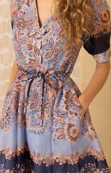 Aubrie Organza Dress_color_Navy