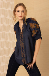 Madisyn Embroidered Top_color_Navy