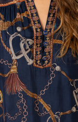 Hana Chiffon Top_color_Navy