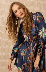 Lacey Charmeuse Dress_color_Navy