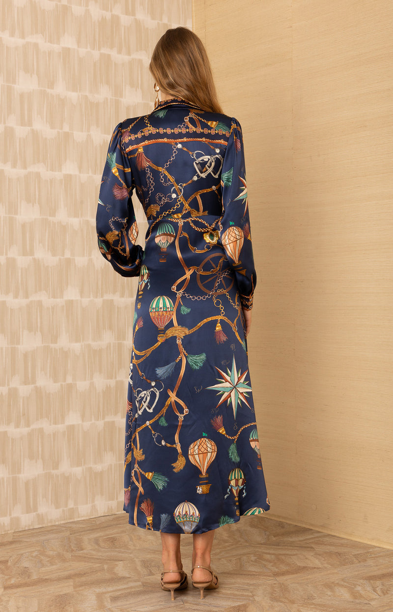 Lacey Charmeuse Midi Dress_color_Navy