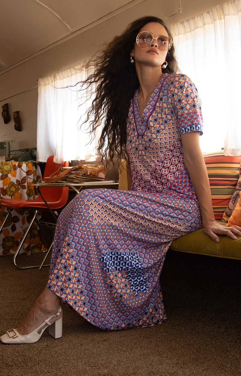 summer jersey maxi dresses Rayne Jersey Maxi Dress Blue / M