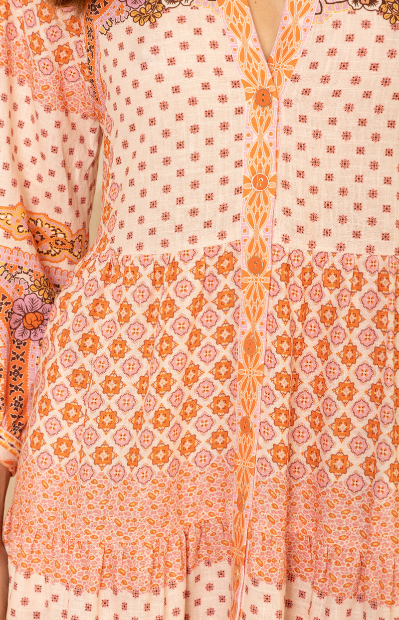Zora Linen Maxi Dress_color_Pink