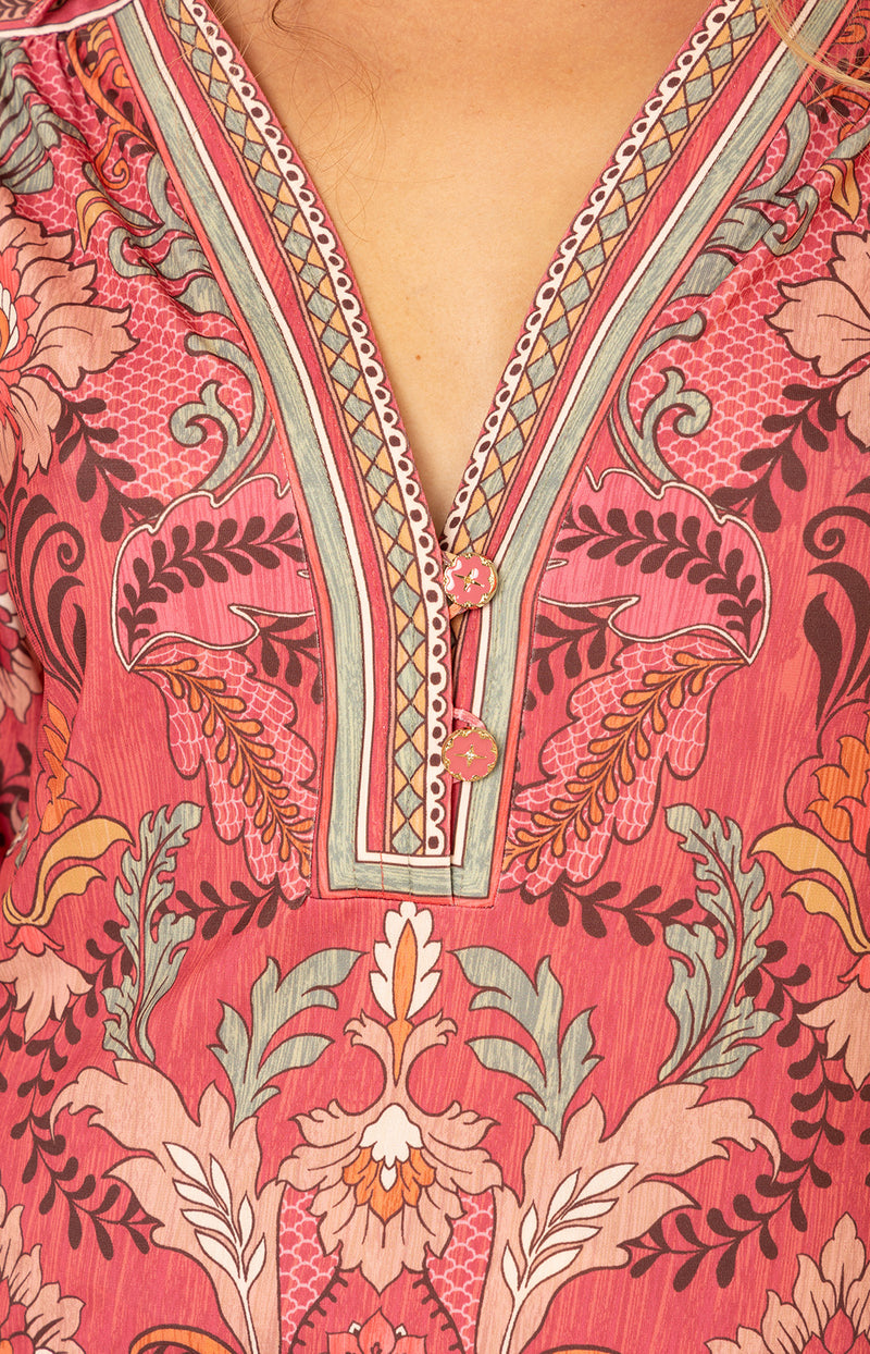 Gwen Jersey Top, color-Rose
