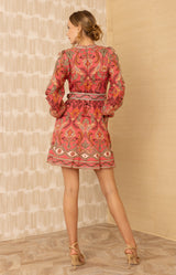 Ryann Linen Dress, color_rose