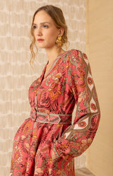 Ryann Linen Dress, color_rose