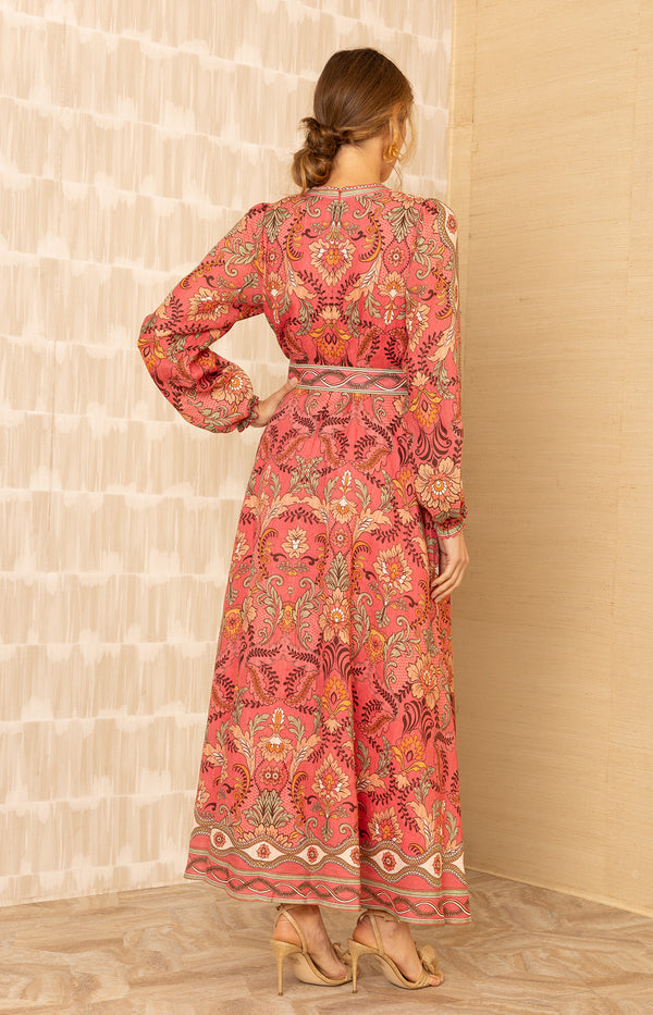 Ryann Linen Maxi Dress, color_rose