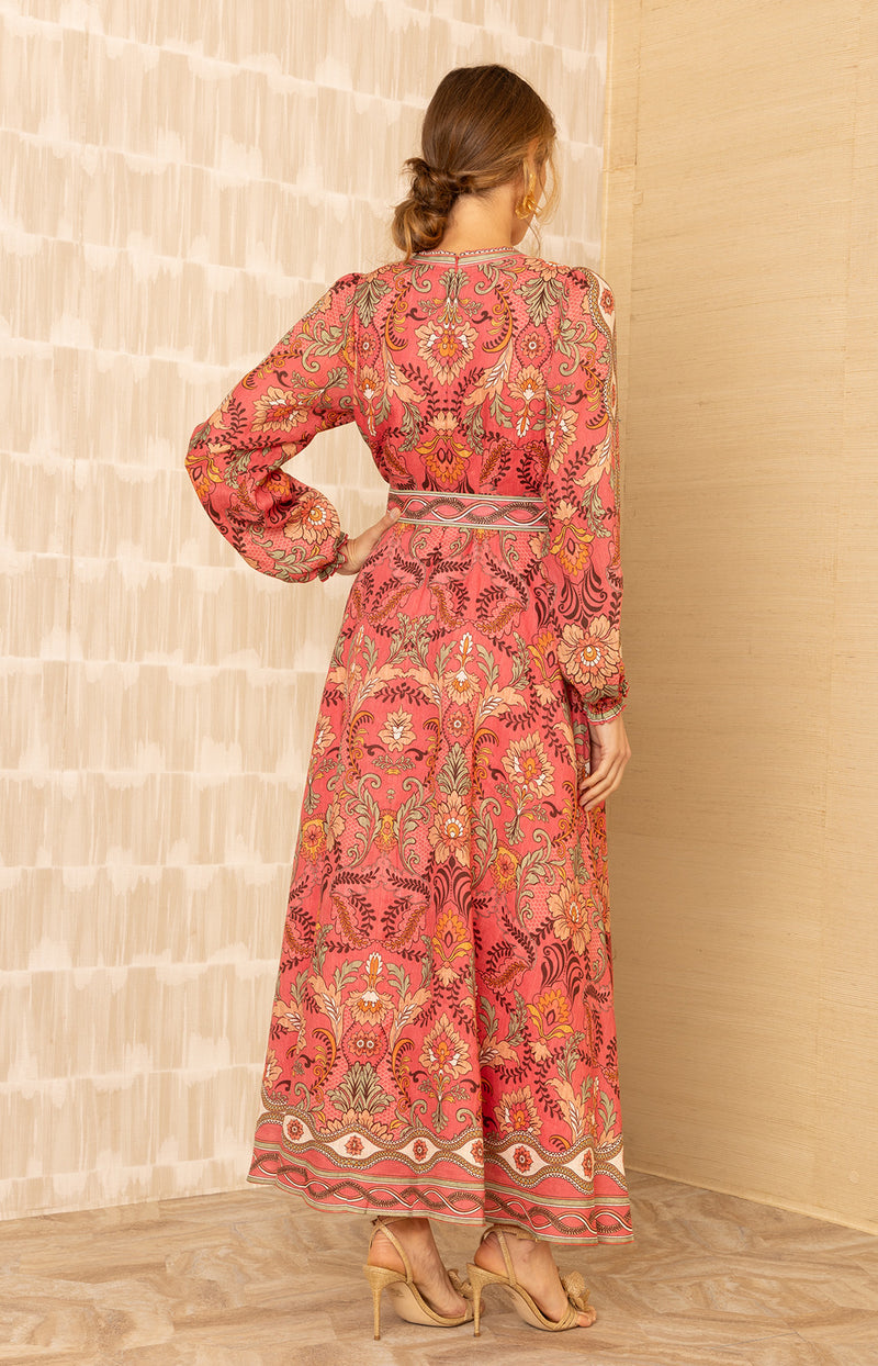 Ryann Linen Maxi Dress, color_rose