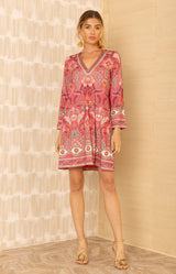 Kairi Jersey Dress, color_rose