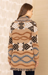 Harmoni Jacquard Sweater, color-Camel