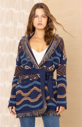 Harmoni Jacquard Sweater, color-Navy
