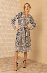 Vienna Midi Dress, color-BKW
