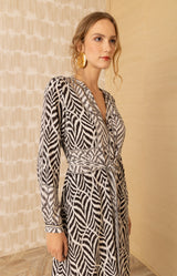 Vienna Midi Dress, color-BKW