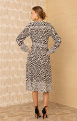 Vienna Midi Dress, color-BKW