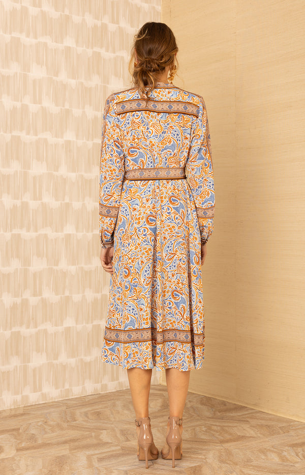 Vienna Midi Dress, color-Blue