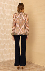 August Chiffon Top, color-Pink