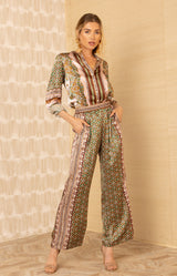 Rosalyn Charmeuse Pant, color-Pink