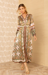 Isabella Midi Dress, color-Pink