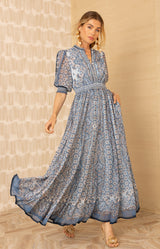Ellison Maxi Dress, color-Blue
