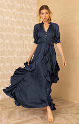 Clare Maxi Dress, color-Navy