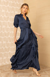 Clare Maxi Dress, color-Navy