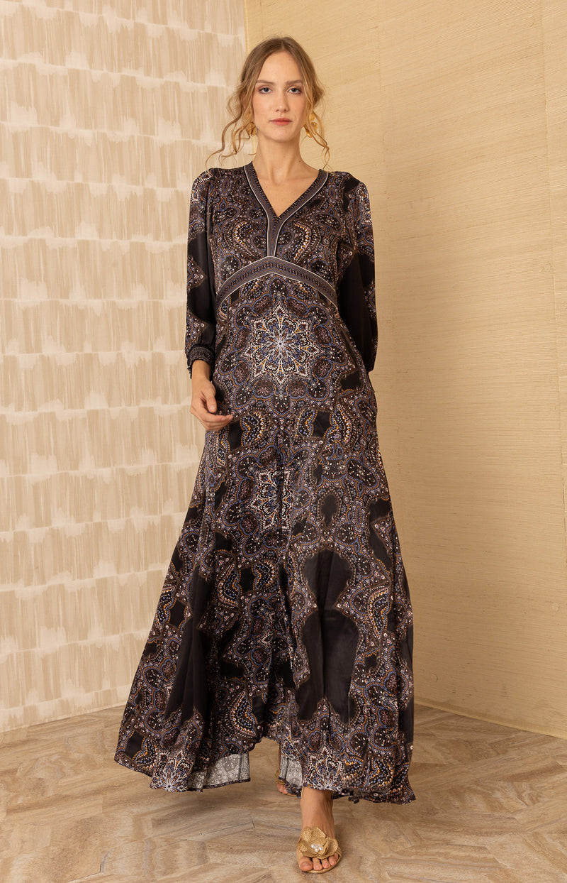 Belen Satin Maxi Dress Belen Satin Maxi Dress