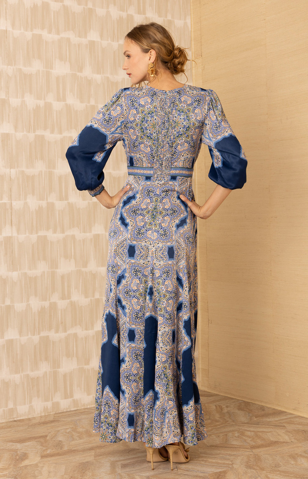 bell maxi dress Belen Satin Maxi Dress Navy / XS