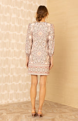 Avah Jersey Dress, color-Beige