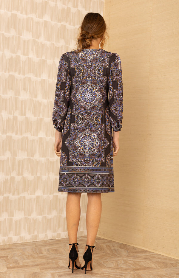 Avah Jersey Midi Dress, color-Black