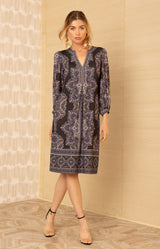 Avah Jersey Midi Dress, color-Black