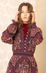 Marisol Chiffon Maxi Dress, color-Wine