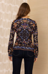 Goldie Jersey Top, color-Black