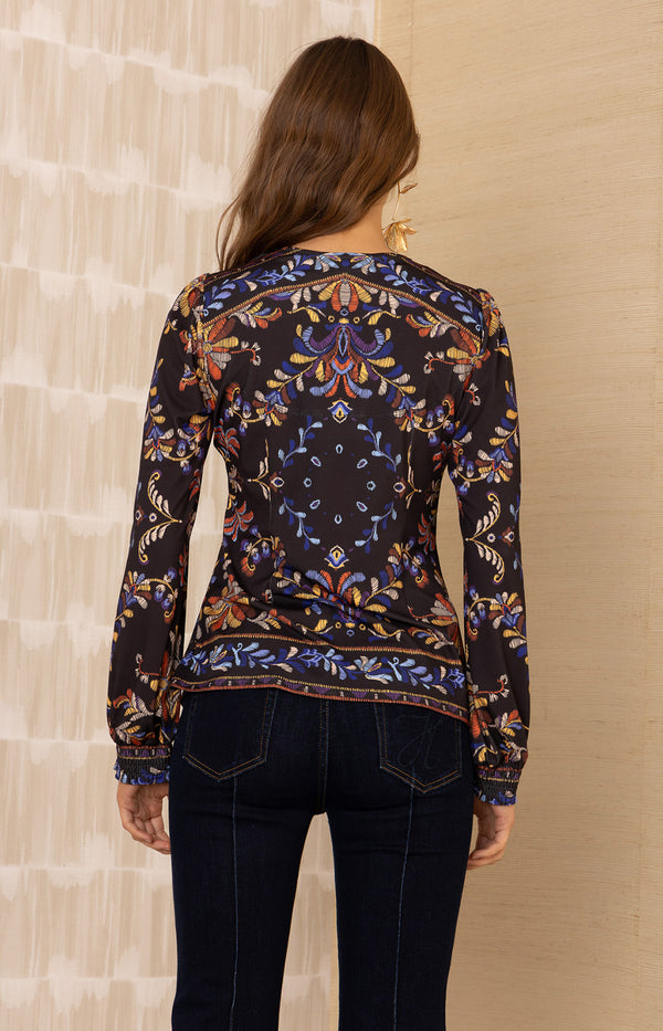 Goldie Jersey Top, color-Black
