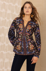 Goldie Jersey Top, color-Black