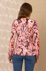 Goldie Jersey Top, color-Pink