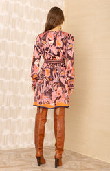 Ella Charmeuse Dress, color-Pink