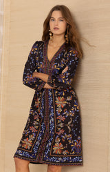 Angelique Jersey Dress, color-Black
