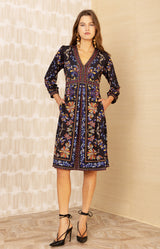 Angelique Jersey Dress, color-Black
