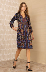 Angelique Jersey Dress, color-Black