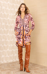 Angelique Jersey Dress, color-Pink
