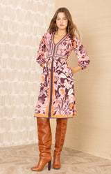 Angelique Jersey Dress, color-Pink