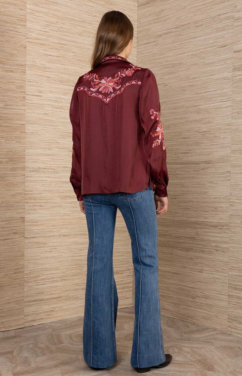 Zendaya Embroidered Top, color_wine