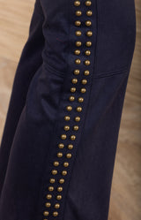 Alexia Suede Studs Pant