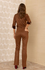 Ocean Suede Pant, color-Cognac